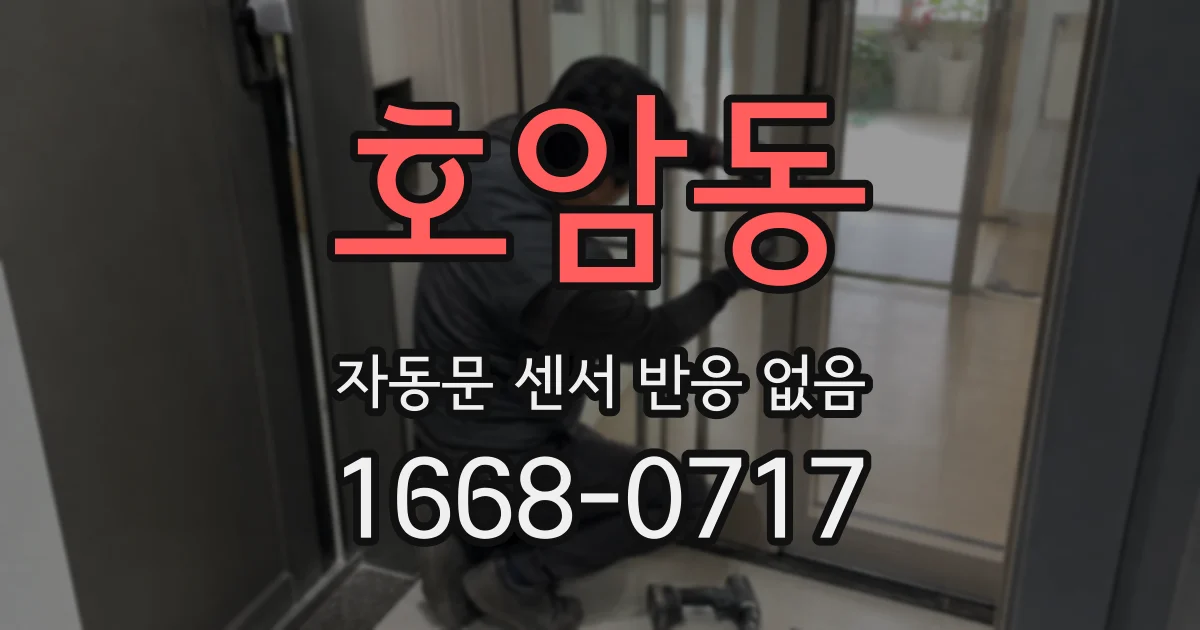 호암동 자동문 센서 반응 없음