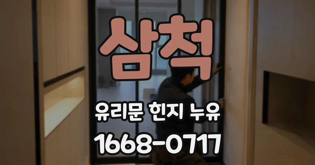 삼척 유리문 힌지 누유