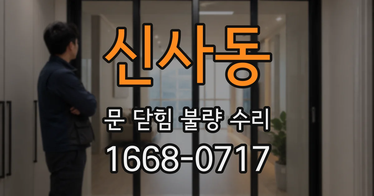 신사동 문 닫힘 불량 수리