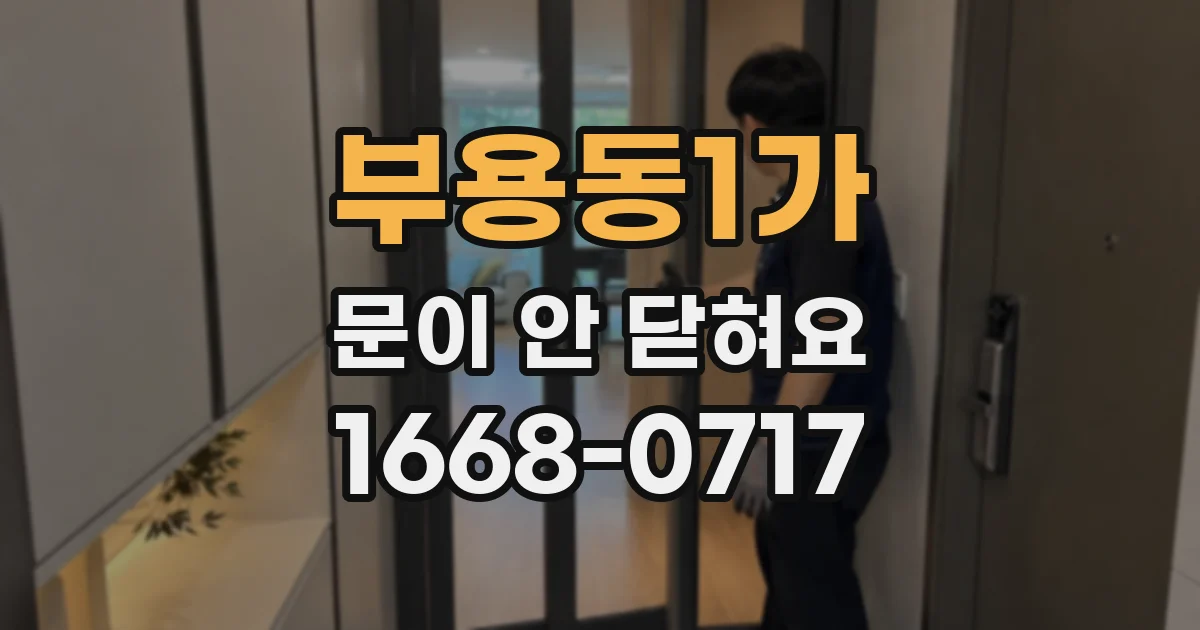 부용동1가 문이 안 닫혀요