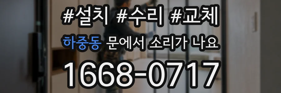 하중동 문에서 소리가 나요