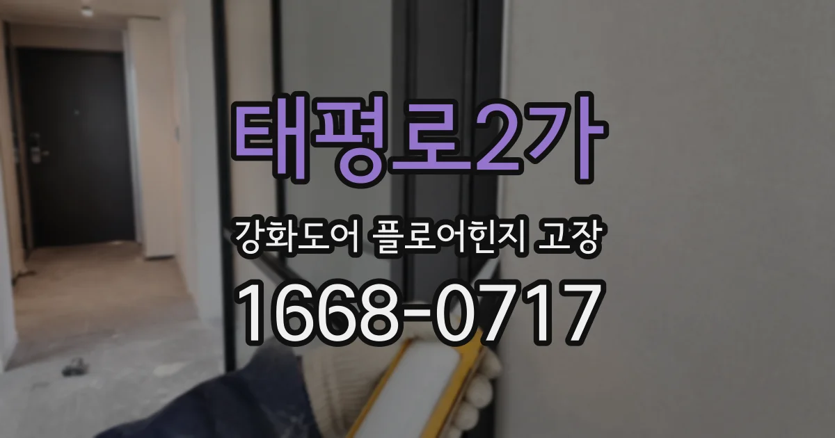 태평로2가 강화도어 플로어힌지 고장