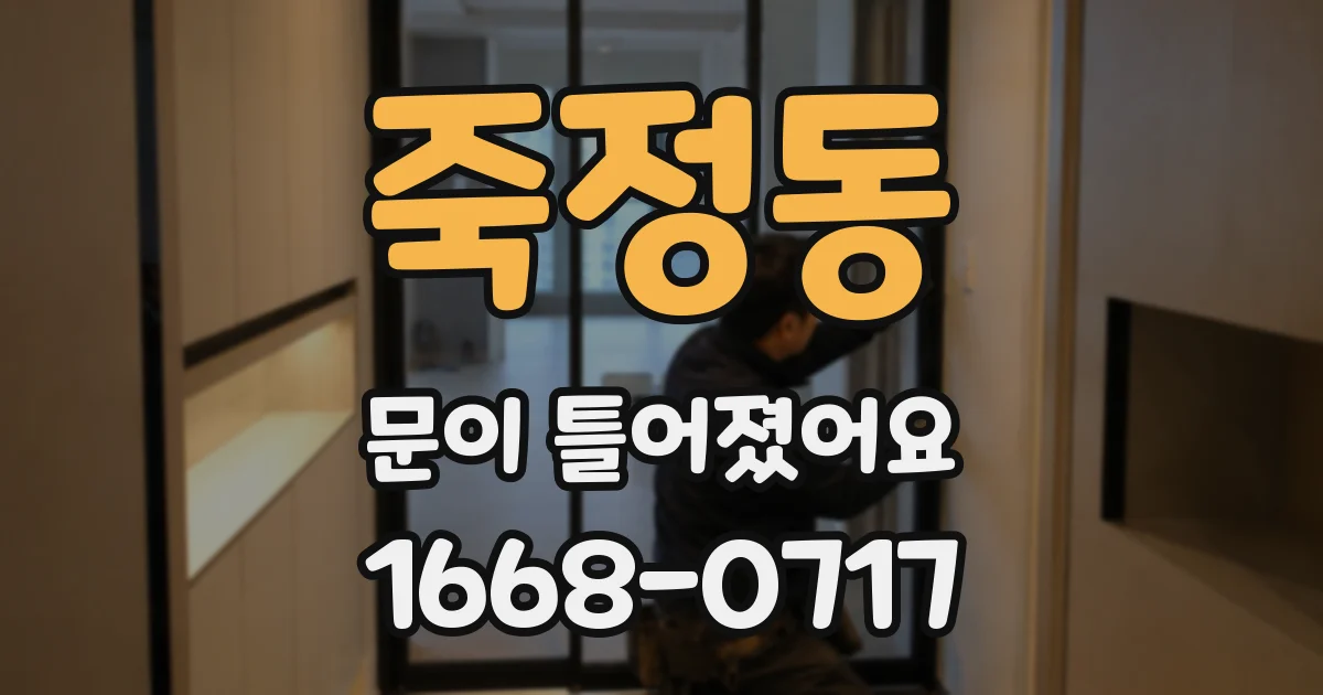 죽정동 문이 틀어졌어요
