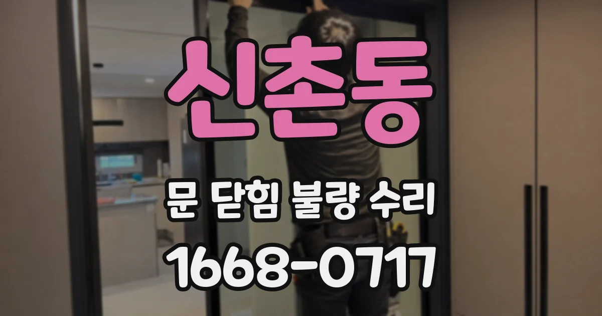 신촌동 문 닫힘 불량 수리