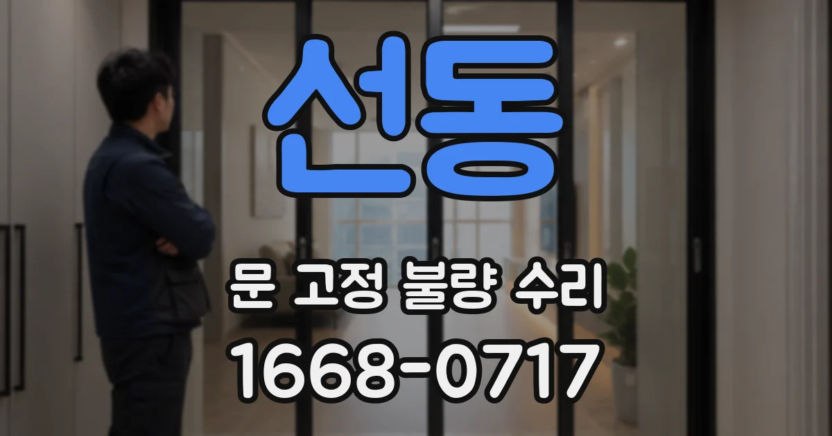 선동 문 고정 불량 수리
