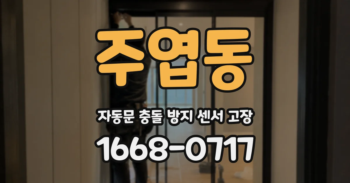 주엽동 자동문 충돌 방지 센서 고장