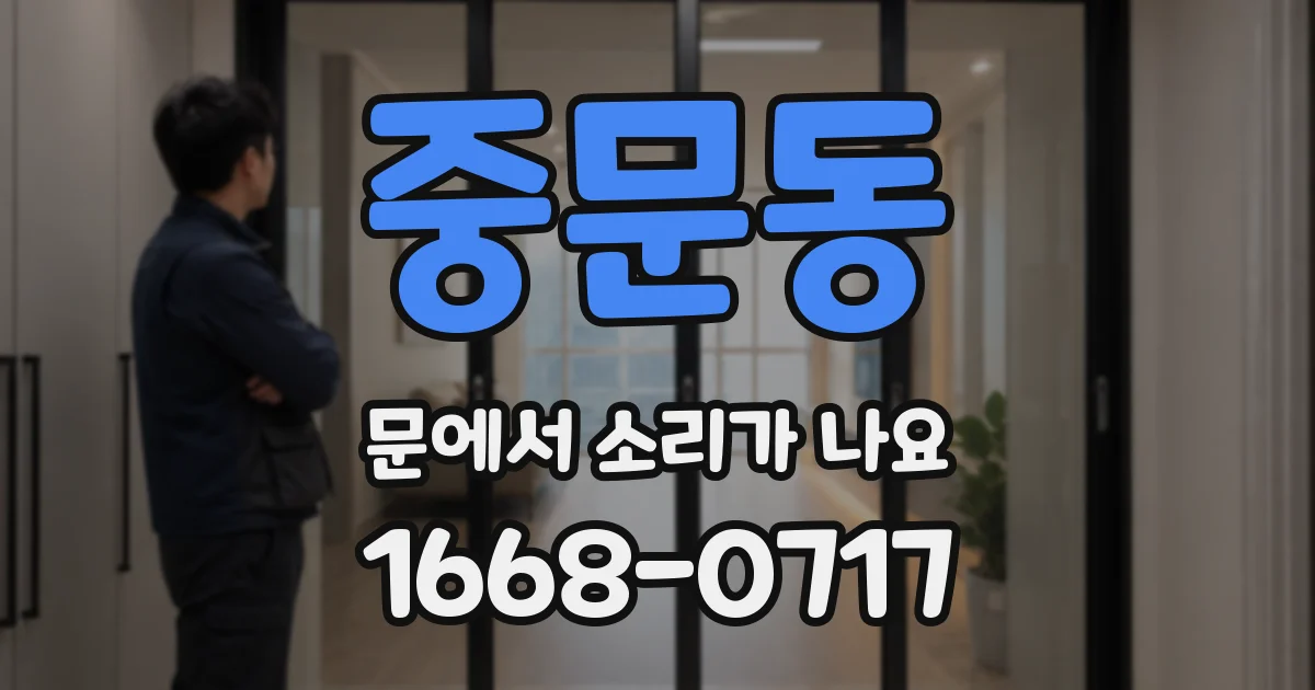 중문동 문에서 소리가 나요