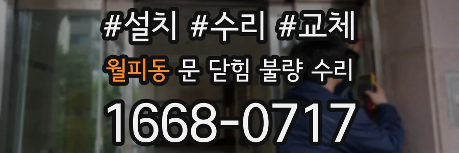 월피동 문 닫힘 불량 수리