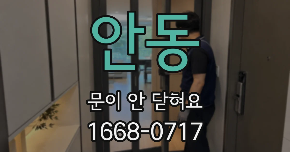 안동 문이 안 닫혀요