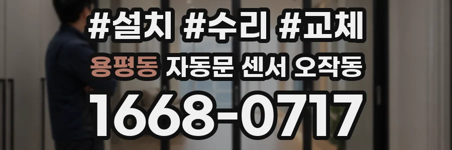 용평동 자동문 센서 오작동