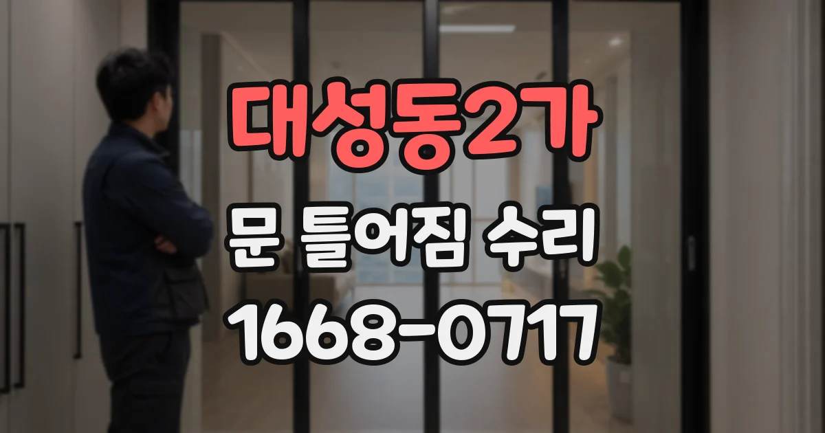 대성동2가 문 틀어짐 수리