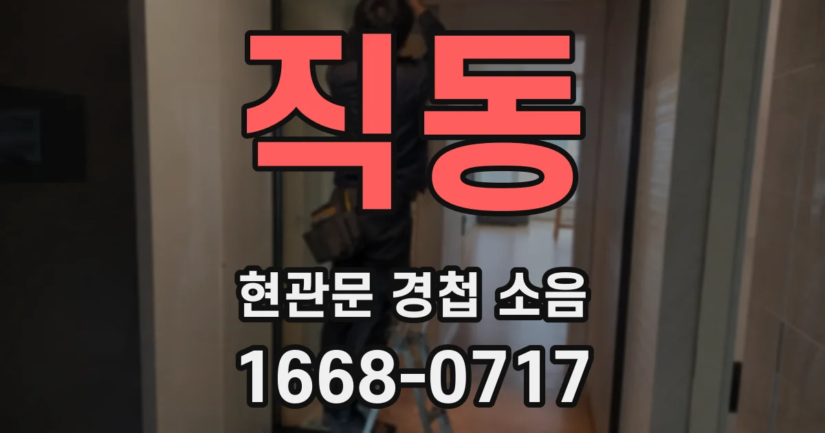 직동 현관문 경첩 소음