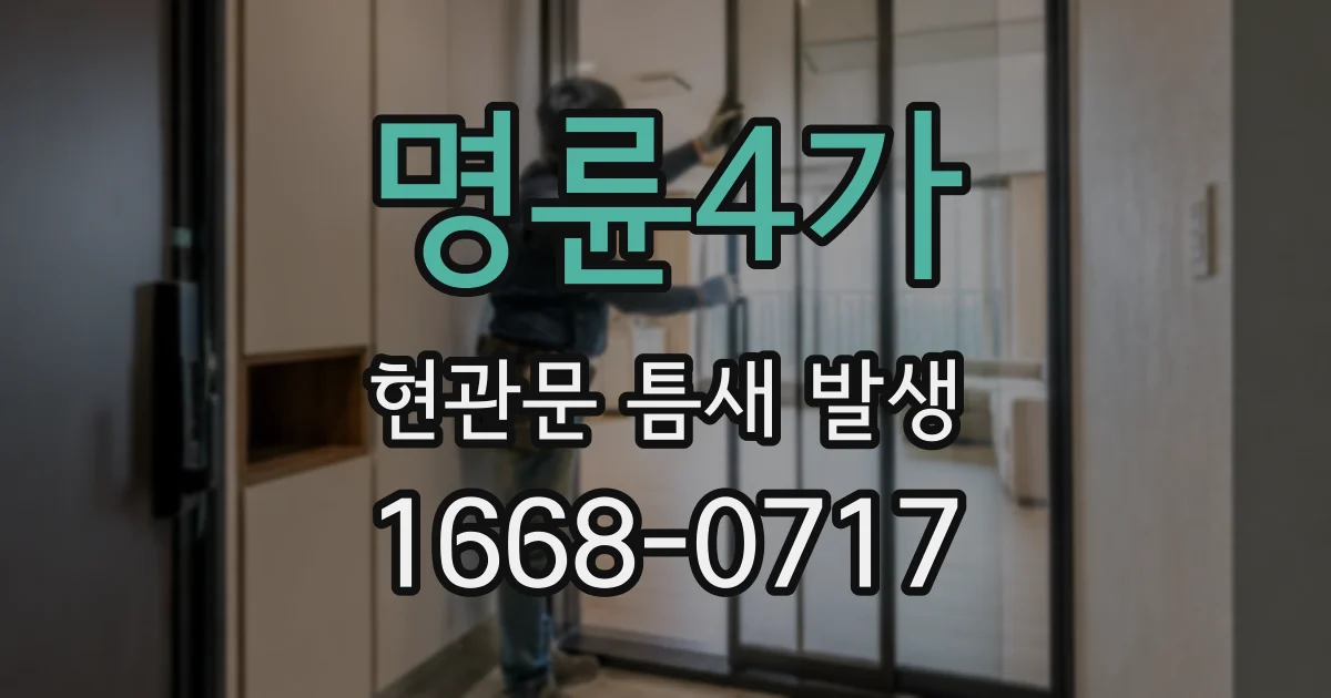 명륜4가 현관문 틈새 발생