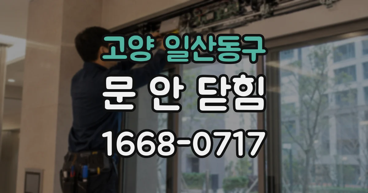 고양 일산동구 문 안 닫힘