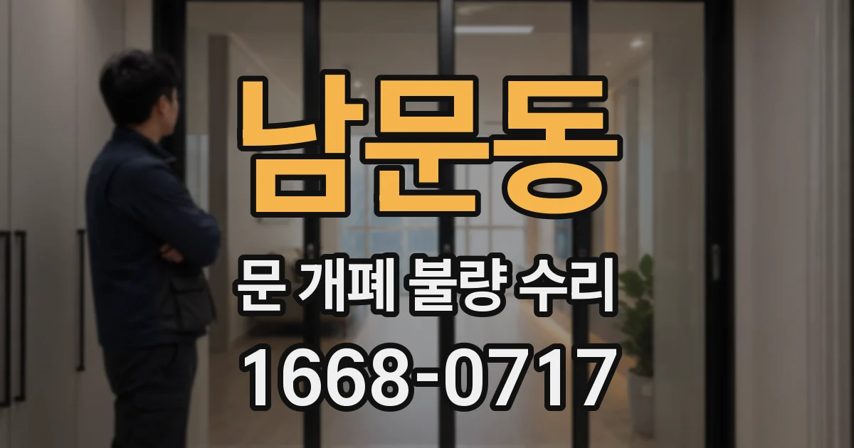 남문동 문 개폐 불량 수리