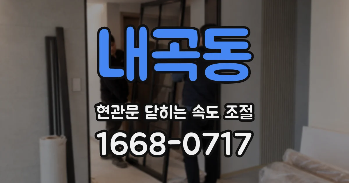 내곡동 현관문 닫히는 속도 조절