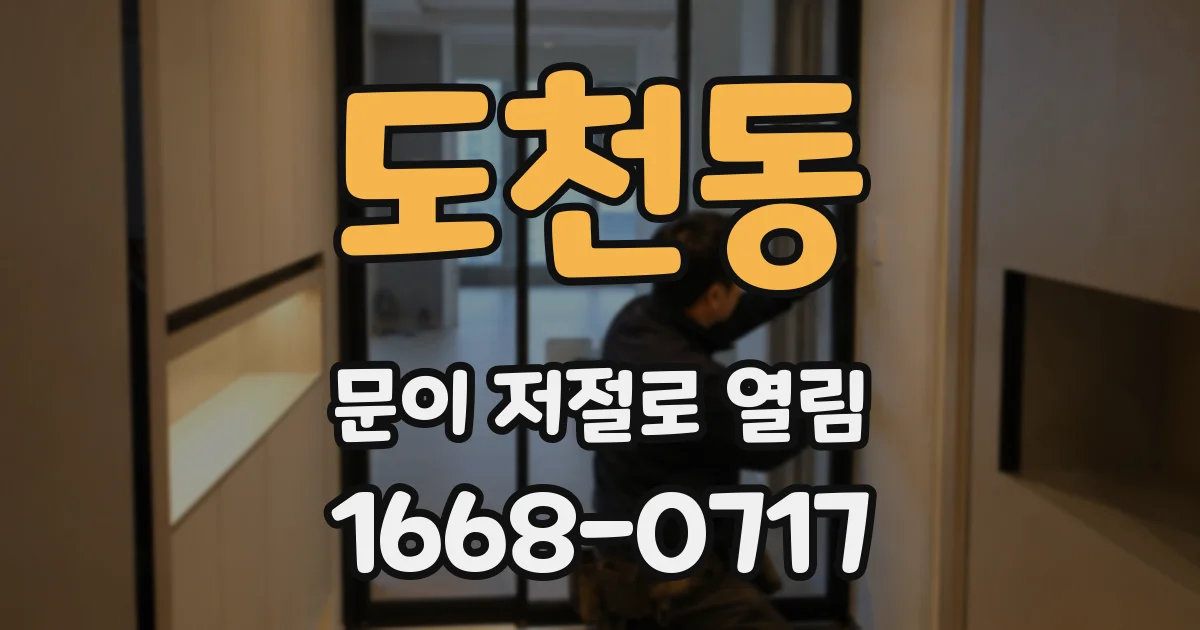 도천동 문이 저절로 열림