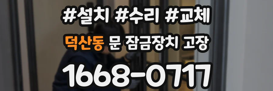 덕산동 문 잠금장치 고장