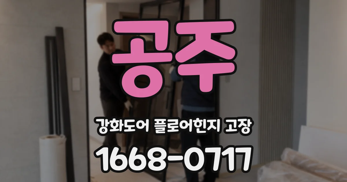 공주 강화도어 플로어힌지 고장
