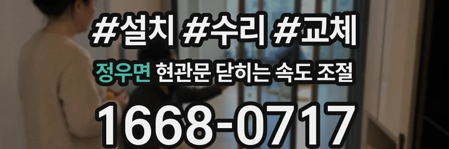 정우면 현관문 닫히는 속도 조절