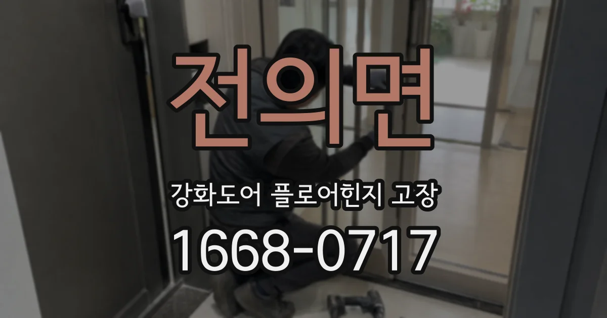 전의면 강화도어 플로어힌지 고장