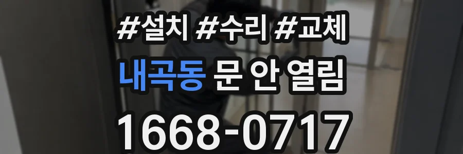 내곡동 문 안 열림