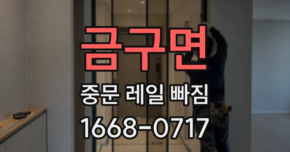 금구면 중문 레일 빠짐