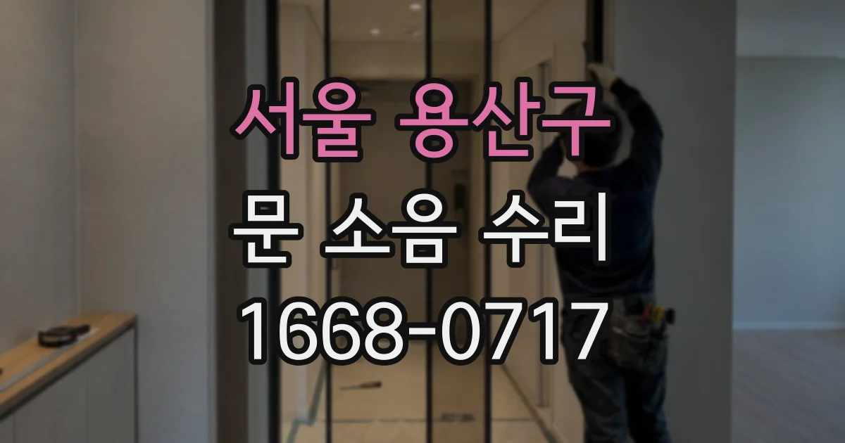 서울 용산구 문 소음 수리