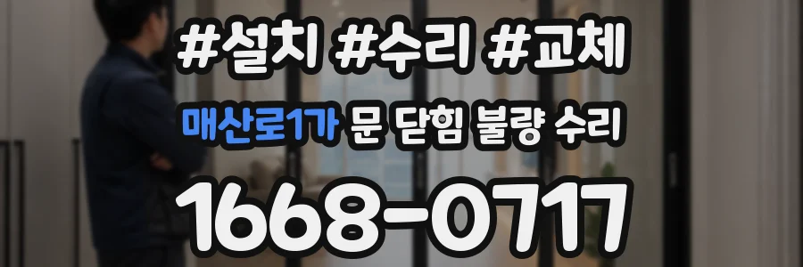 매산로1가 문 닫힘 불량 수리