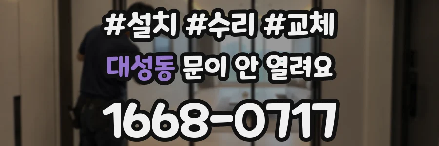 대성동 문이 안 열려요