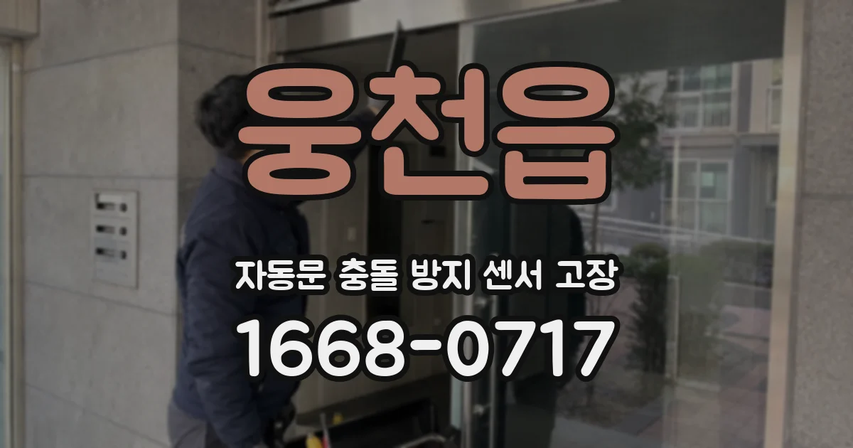 웅천읍 자동문 충돌 방지 센서 고장