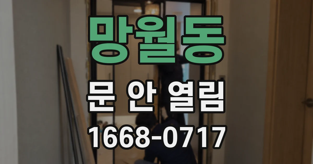망월동 문 안 열림