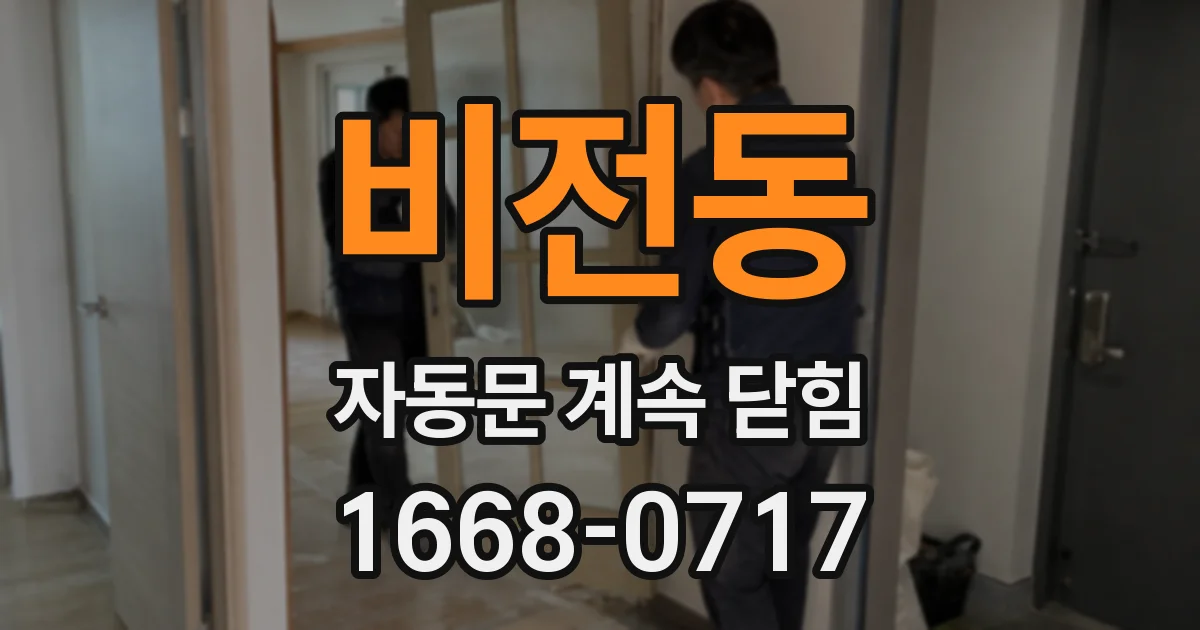 비전동 자동문 계속 닫힘