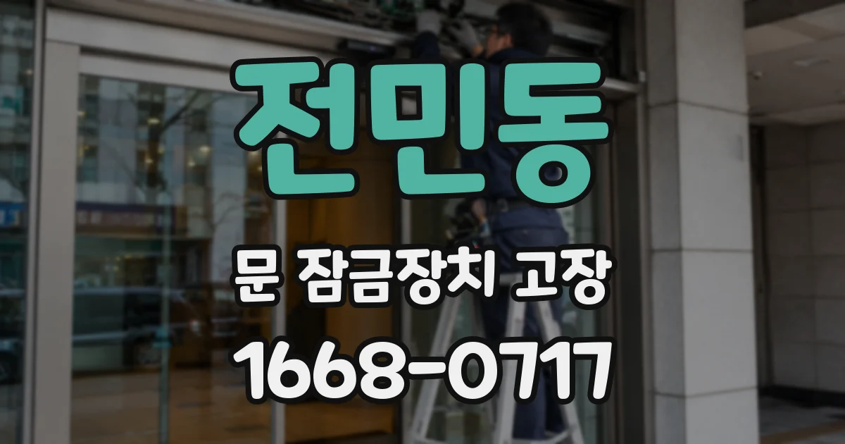 전민동 문 잠금장치 고장
