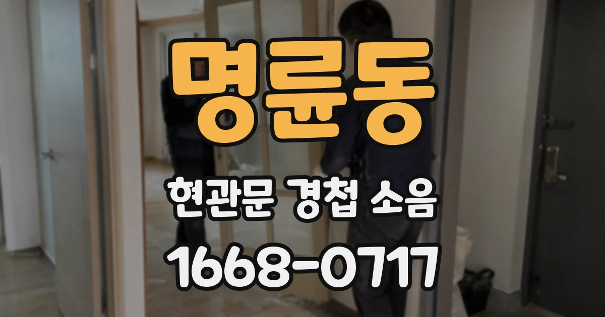 명륜동 현관문 경첩 소음