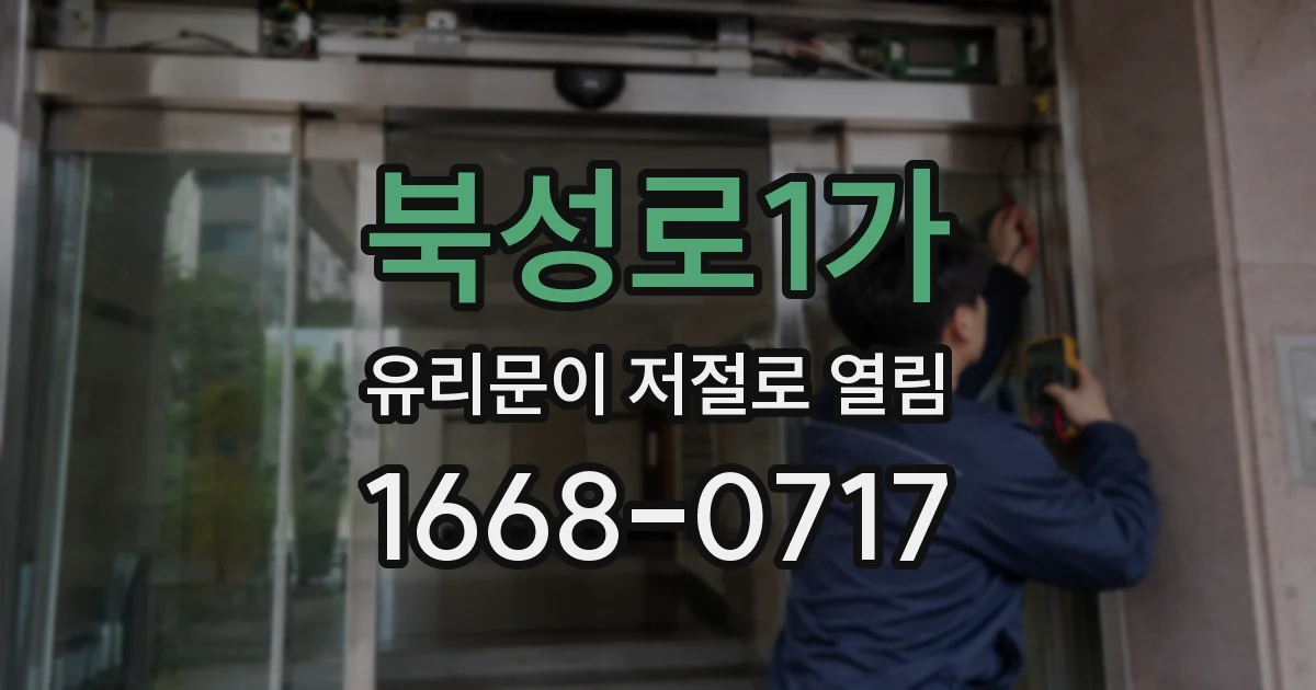 북성로1가 유리문이 저절로 열림