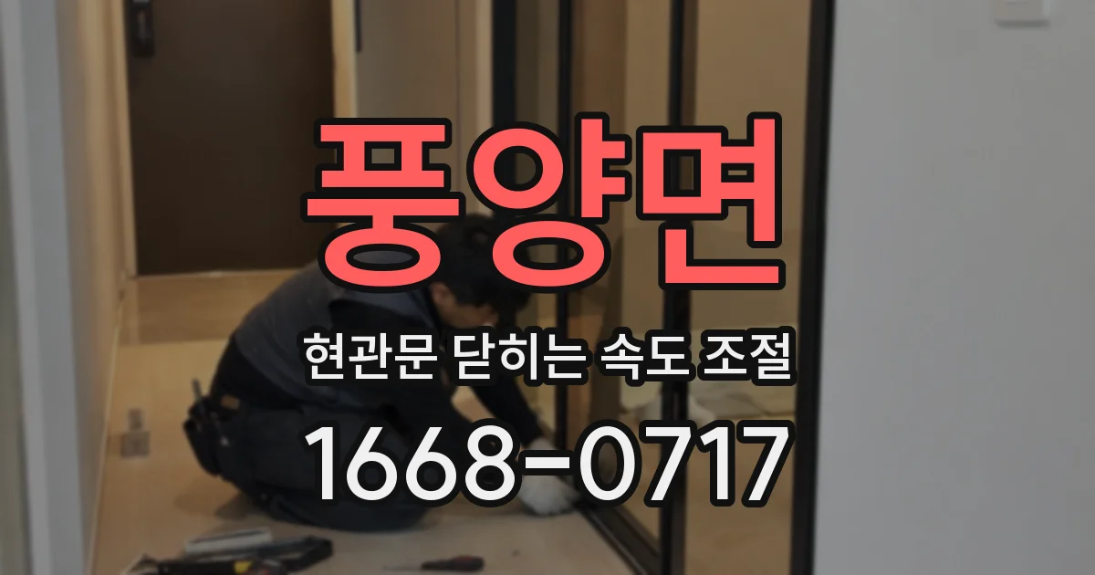 풍양면 현관문 닫히는 속도 조절