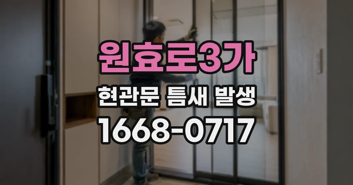 원효로3가 현관문 틈새 발생