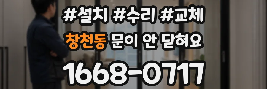 창천동 문이 안 닫혀요