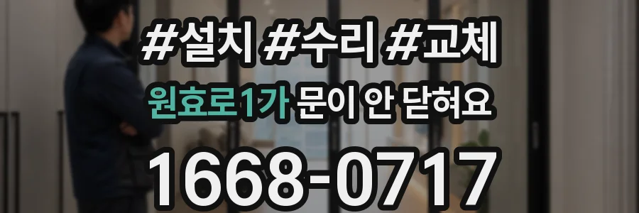 원효로1가 문이 안 닫혀요
