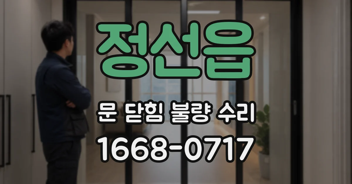 정선읍 문 닫힘 불량 수리