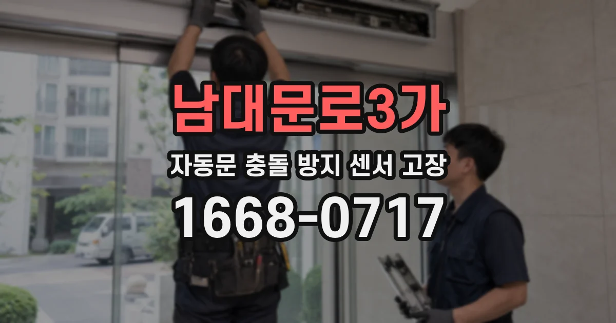 남대문로3가 자동문 충돌 방지 센서 고장