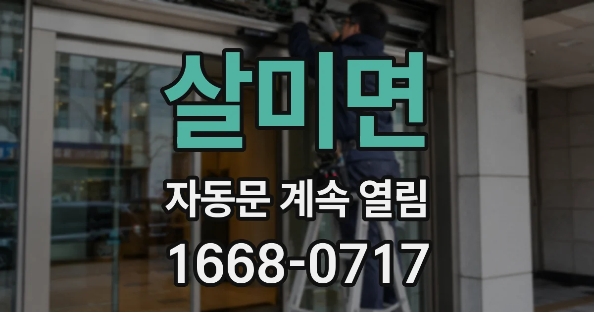 살미면 자동문 계속 열림