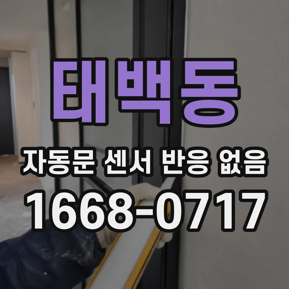 태백동 자동문 센서 반응 없음