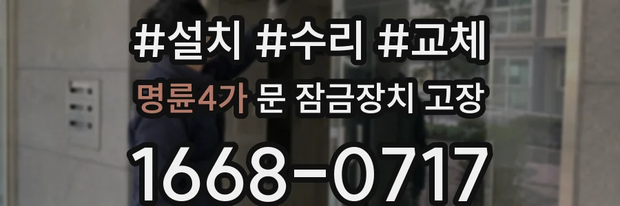 명륜4가 문 잠금장치 고장
