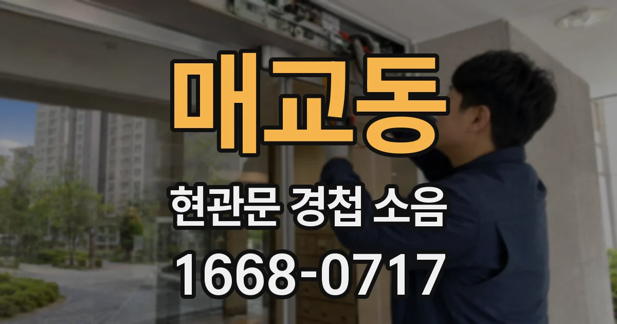 매교동 현관문 경첩 소음