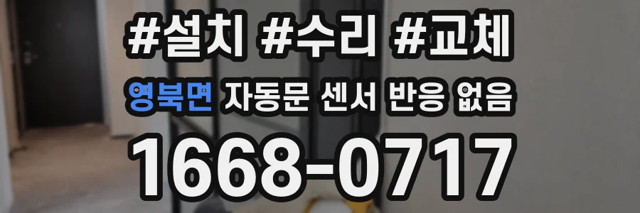 영북면 자동문 센서 반응 없음