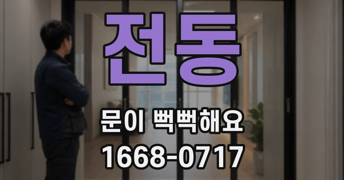 전동 문이 뻑뻑해요