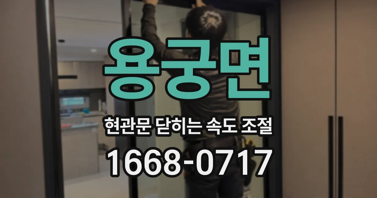 용궁면 현관문 닫히는 속도 조절