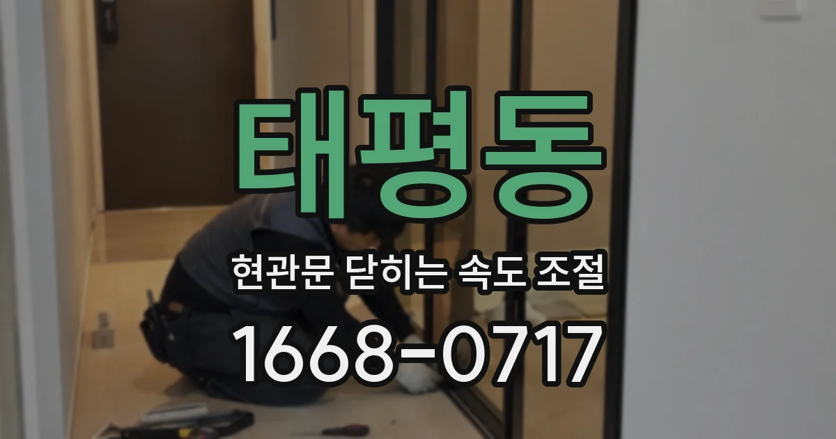태평동 현관문 닫히는 속도 조절